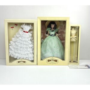 Franklin Mint Gone With The Wind Scarlett O’Hara Doll Outfits Lot of 3 NRFB 15in